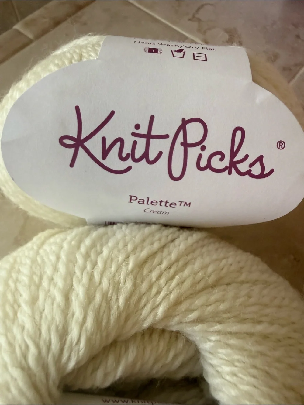 Knit Picks Palette Fingering Weight Yarn - Cream
